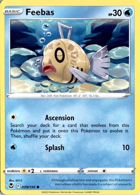 Feebas 039/195 SWSH12: Silver Tempest Pokémon Card TCG
