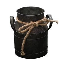 Retro Old Tin Flower Bucket Furnishings Props Garden European Milk Jug Single Pl