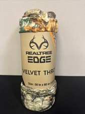 RealTree Edge Camo Print On A Velvet Throw 50”x60”