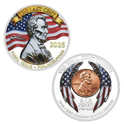 Final Cent Tribute Anniversary Challenge Coin Commemorative Penny golf marker