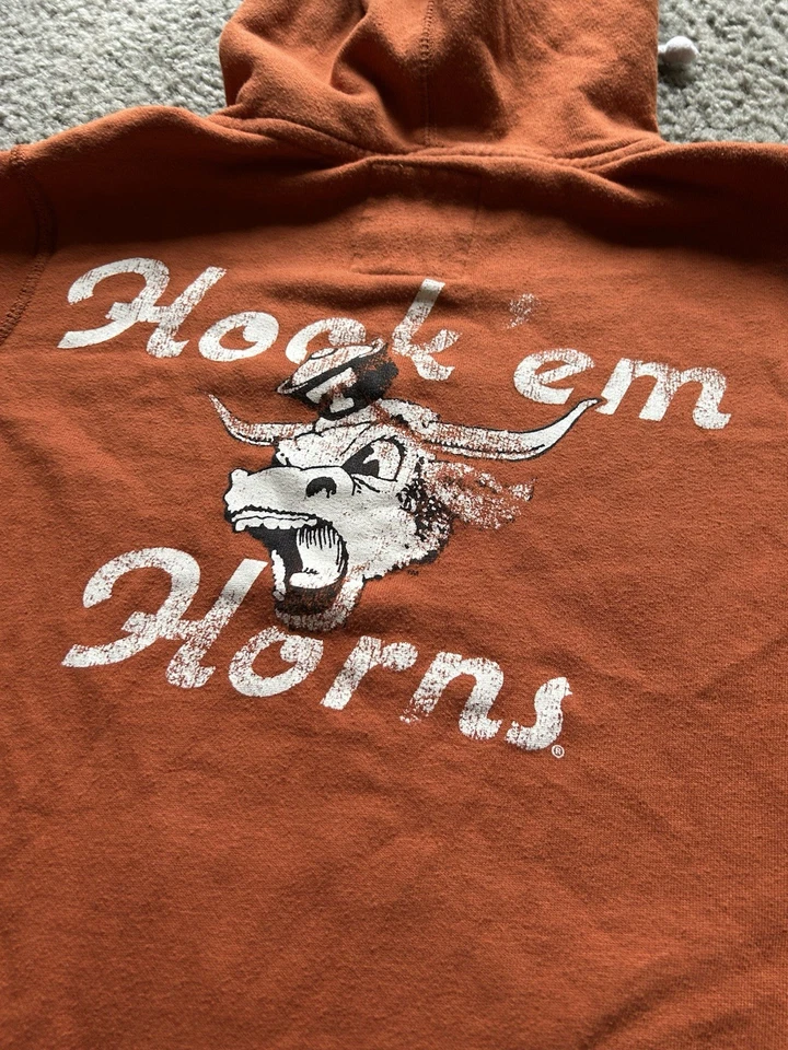 Chaqueta Texas Hook 'Em Horns Cuernos Largos Puerta Trasera Marca Talla GRANDE Foto 2 de 4