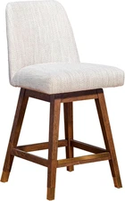 Amalie Modern Farmhouse 26" Seat Height Swivel Bar Stool for Kitchen Island Coun