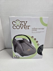 Cozy Cover Infant Car Seat Zip Up Charcoal Gray Fleece Lined Machine Washable 