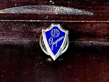 Vintage Jaycees Blue Shield Enamel Screwback Lapel Pin Mfd O.C. Tanner Co. SLC