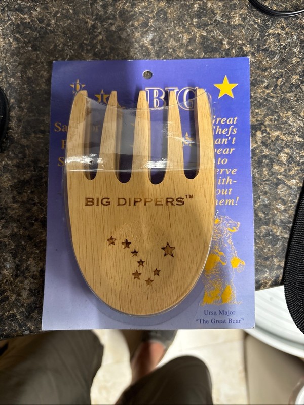 NIP, 2 Big Dippers, Pasta or Salad wooden servers, Alaska Souvenir