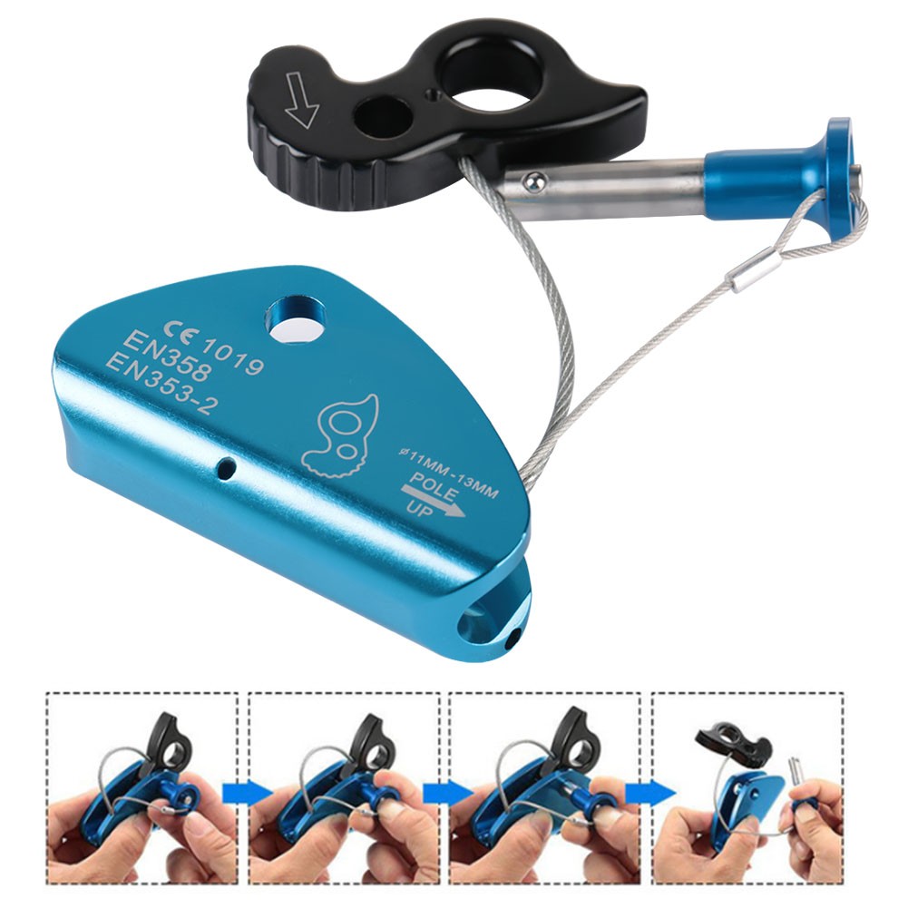 SelF Braking Stop Climbing Carabiner Rope Clamp Grab Rescue Rappel WP ...