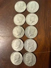 1965-70 Kennedy 40% Silver coins , lot of 10 average condition , circulated