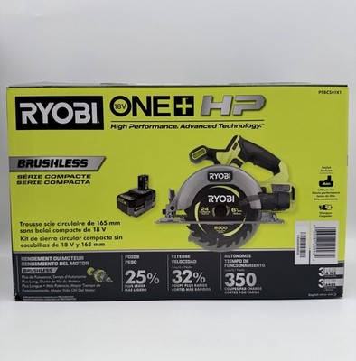 Ryobi PSBCS01B ONE+  BRUSHLESS Cordless Compact 6-1/2 in. Circular Saw TOOL ONLY