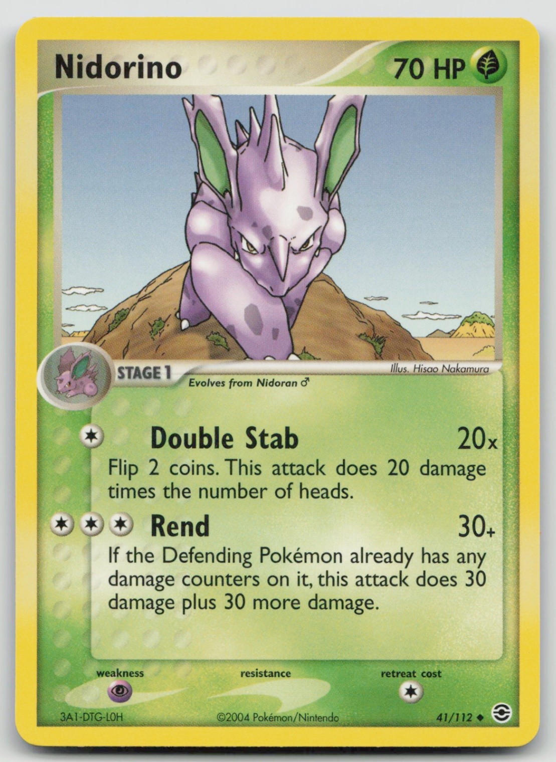 Nidorino Uncommon FireRed & LeafGreen 41/112 NM