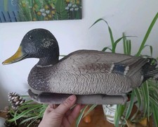 Vintage Mallard male Duck Decoy Plastic Carry Lite Hunting pond decor Italy