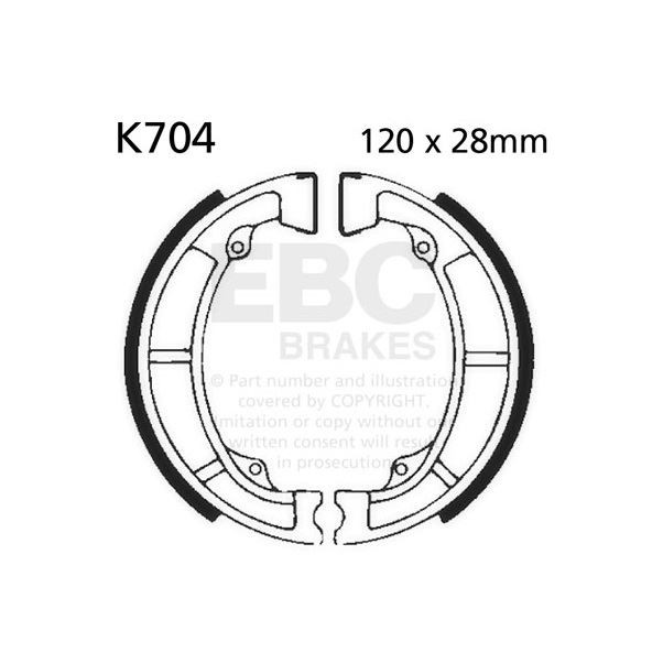 EBC Brake Shoe Set Front Left for Kawasaki KL 250 A 1980 - 1984