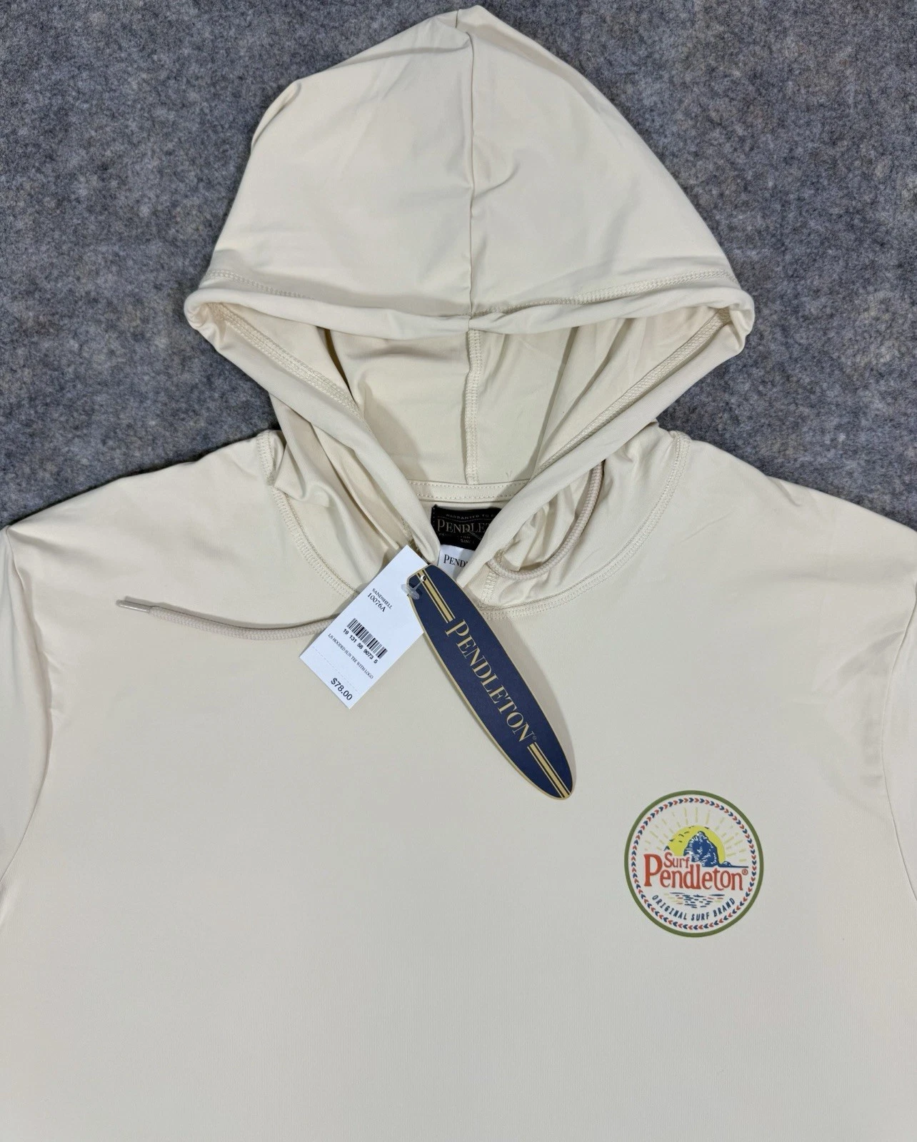 Pendleton Long Sleeve Sun Tee Hoodie Size L Performance Surf Rash Guard Sand
