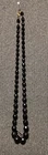 Black Bohemian Glass NECKLACE 25"