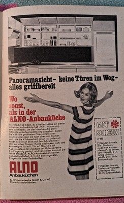 Alno Anbauküchen.       Werbung 1969