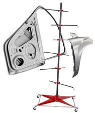 71 Inch Panel Tree Automotive Paint Stand, Paint Rack with 6 Hook Levers Panel 