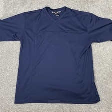 Vintage Y2K Nike Shirt Jersey Mens L Made In USA Pocket Silver Tag Blue Workout