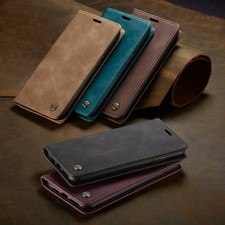 Wallet Card Case For iPhone Samsung Luxury Leather Car Magnet Detach Cover