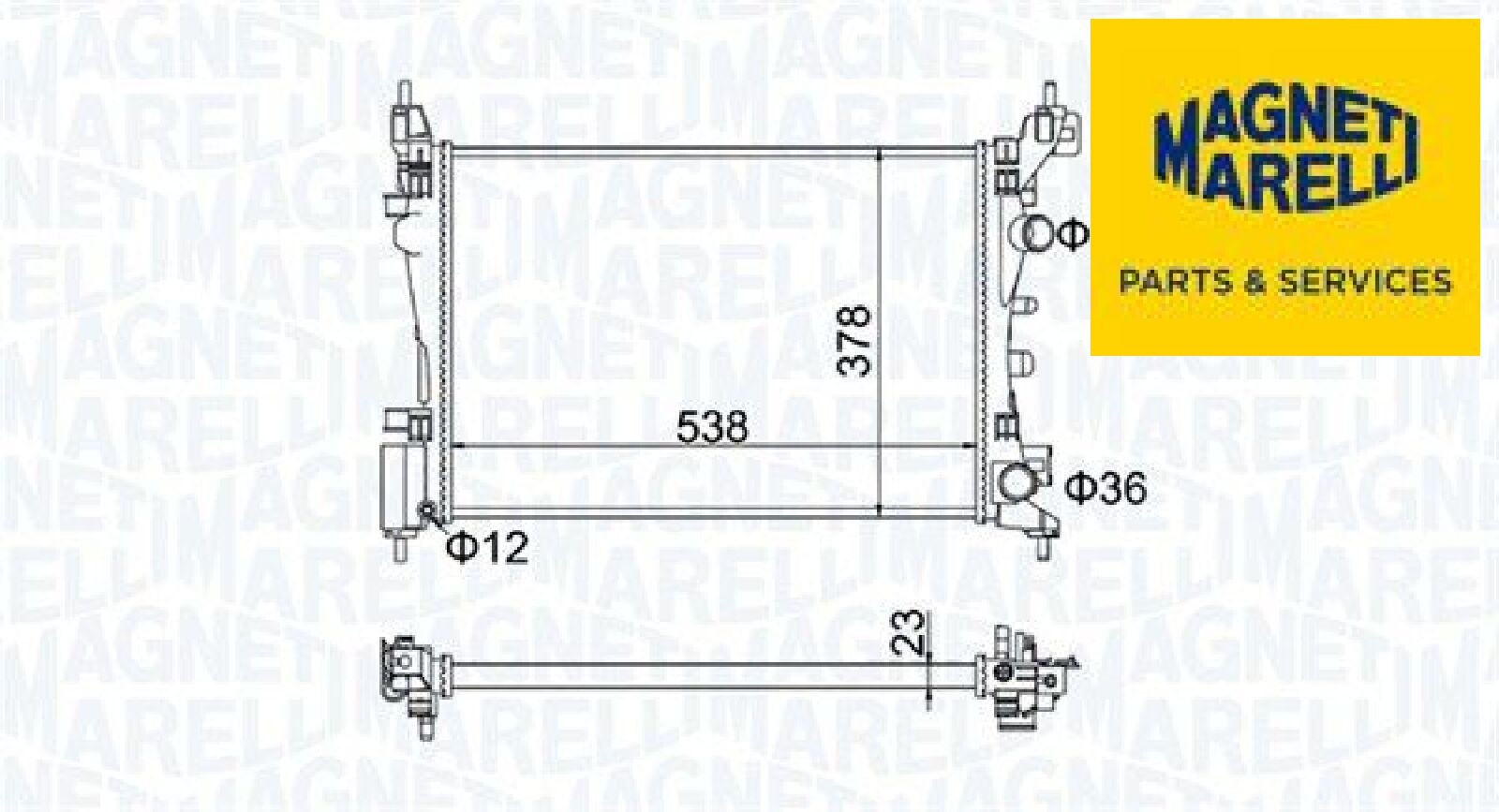 MAGNETI MARELLI 350213186700 Kühler für Motorkühlung Motorkühler