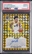 2023 PANINI MOSAIC RC SCRIPTS GOLD #RSKEY KEYONTE GEORGE 10/10 PSA 10