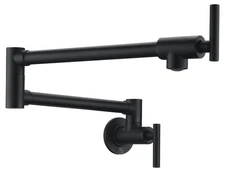 Anzzi KF-AZ258 Braccia 4 GPM Wall Mounted Double Handle Pot - Black