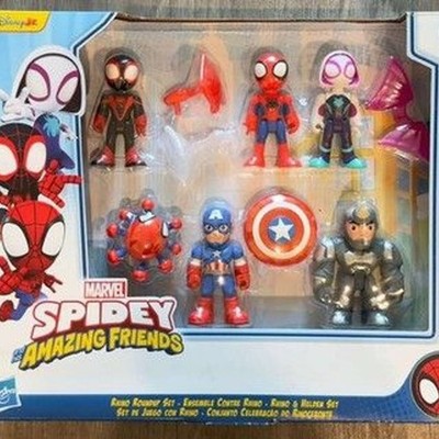 Marvel Spidey and His Amazing Friends Rhino Roundup 6-Pack Figure Set