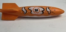 SwimWays Toypedo Pool Diving Glider Toy Orange 10 Point 4.75”Vintage