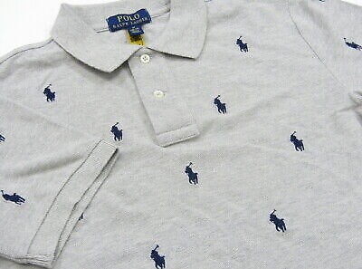Polo Ralph Lauren GRIGIO NAVY Polo Ragazzo Multi Pony S L US Medium (10 12)