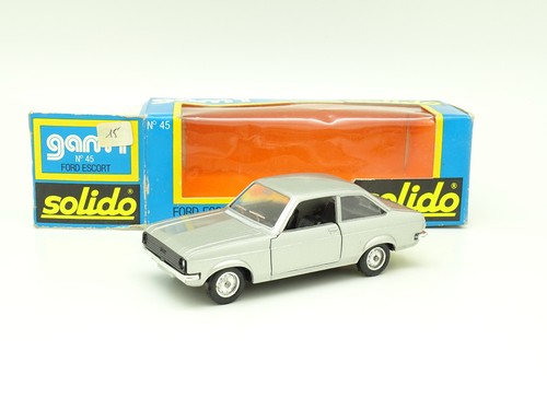 Miniature Solido Ford Escort MK I, Jaune, échelle 1:43, GAM1 N°45 (occasion)
