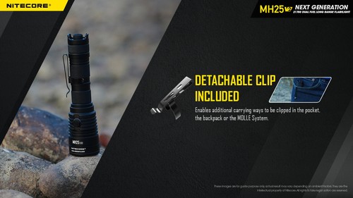 Linterna recargable NITECORE MH25 V2 LED 1300 lúmenes USB-C antorcha - Imagen 5 de 13