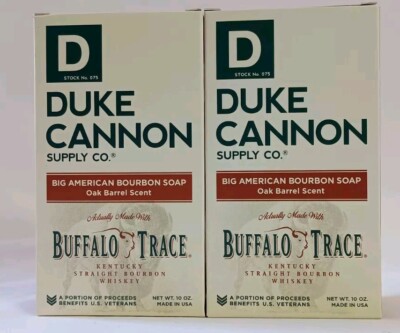 2X Duke Cannon Big American Bourbon Soap 10 oz Made With Buffalo Trace Bourbon