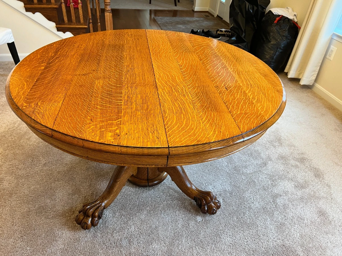 antique tiger wood dining table