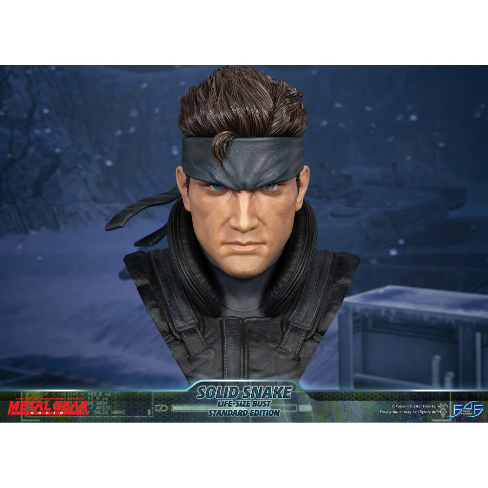 Металлическая шестерня Solid - Buste Solid Snake в натуральную величину - Первые 4 фигурки