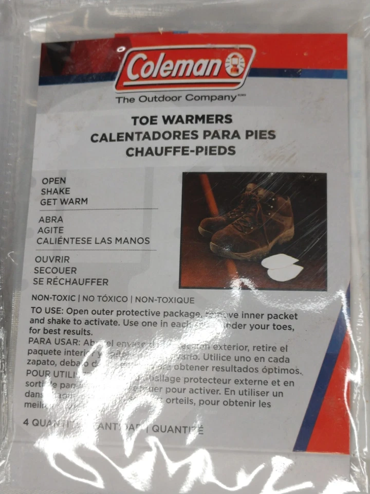 Coleman Toe Warmers Lot of 2 Packs 4 Per Pack 8 Total - Image 2 of 2