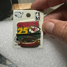 25th  1997 Kansas City Chiefs Arrowhead Pin NFL Imprinted Products Football