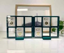 12 Grids Colored Display Frame Album Folder w/Stand For PCGS/NGC Coin Holders