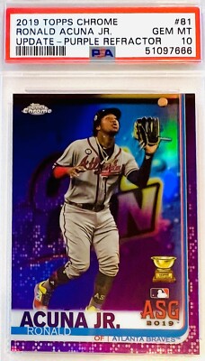 2019 Topps Chrome Ronald Acuna “ASG All Star Rookie” Purple