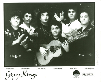 Rumba Flamenco Salsa GIPSY KINGS B&W 8x10 Publicity PHOTO 1989