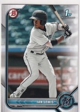 2022 BOWMAN 1ST RC IAN LEWIS FIRST ROOKIE MIAMI MARLINS GE-3594