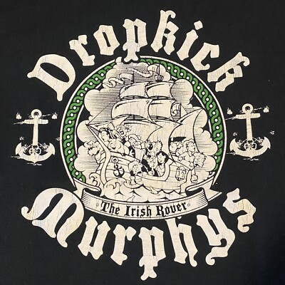 reprint DROPKICK MURPHYS  Irish Rover  Licensed Concert T-Shirt, 2011