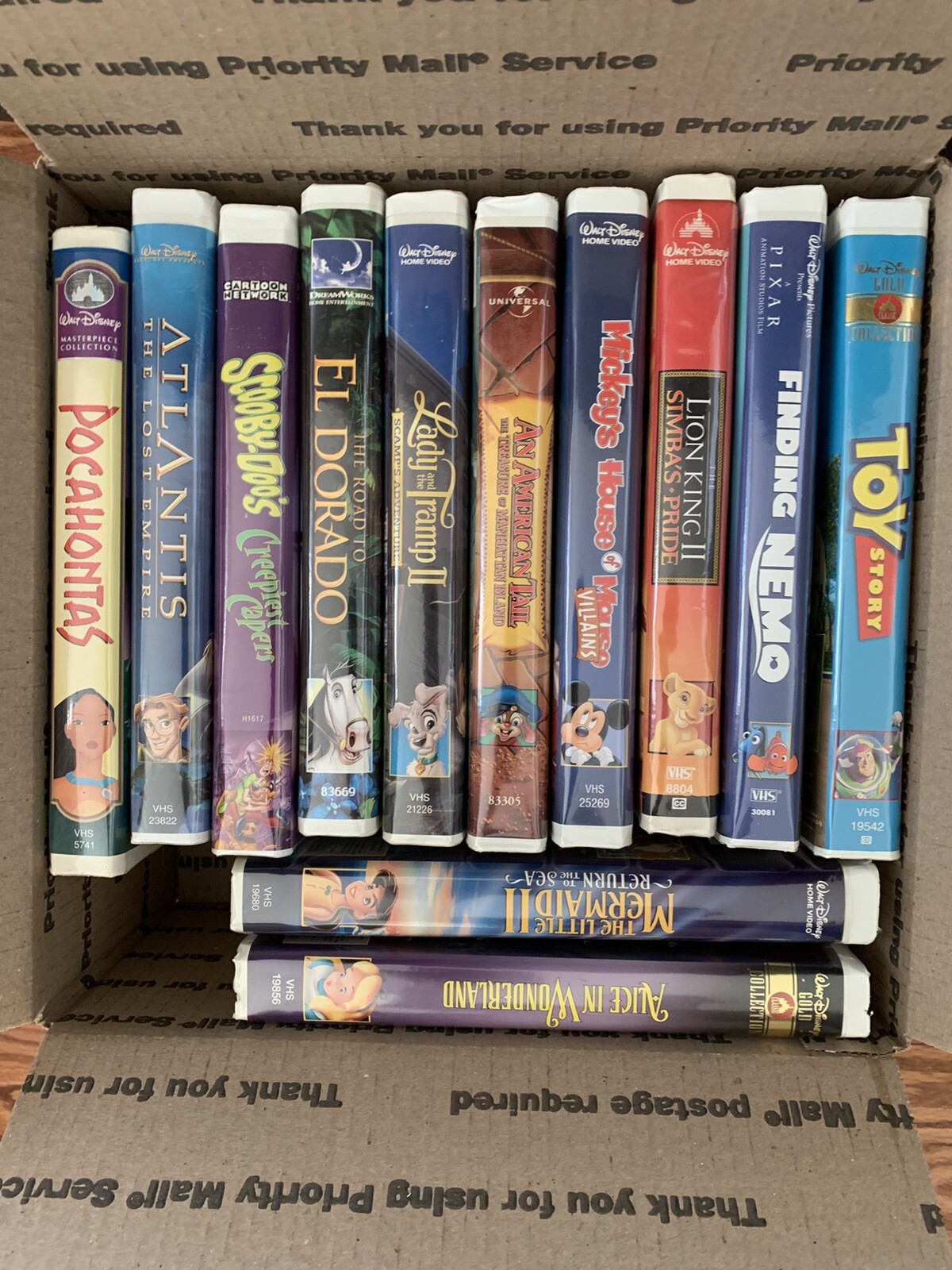 Realistic angle Multiple cartoon network vhs tapes Mysterious indoor linen
