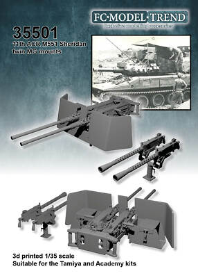 1/35 11th ACR M551 Sheridan Twin MG Mounts for Tamiya/Academy kits