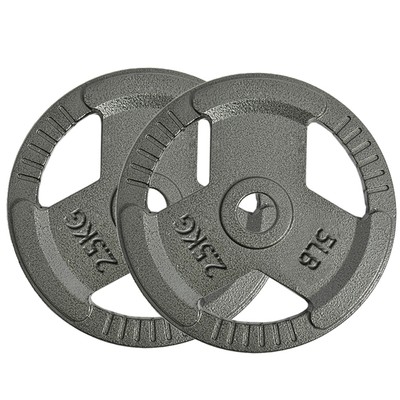 2 PCS 2.5KG/5LB Weight Plates 2-Inch Grip Barbell Plate For Family Fitness US
