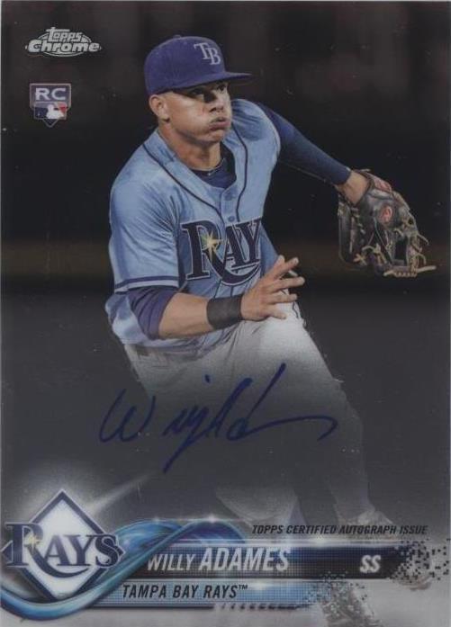 2018 Topps Chrome - Rookie Autographs Willy Adames #RA-WA (AU, RC