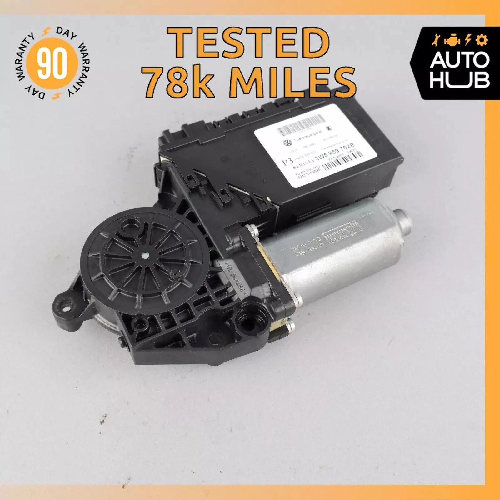 Bentley Continental Flying Spur Front Right Door Window Regulator Motor OEM 78k