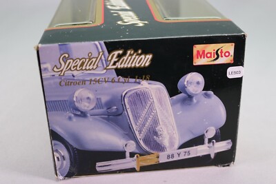 Maisto 1/18 Citroën Traction 15CV 6 Cylindres 1952 – Edition Spéciale LE505