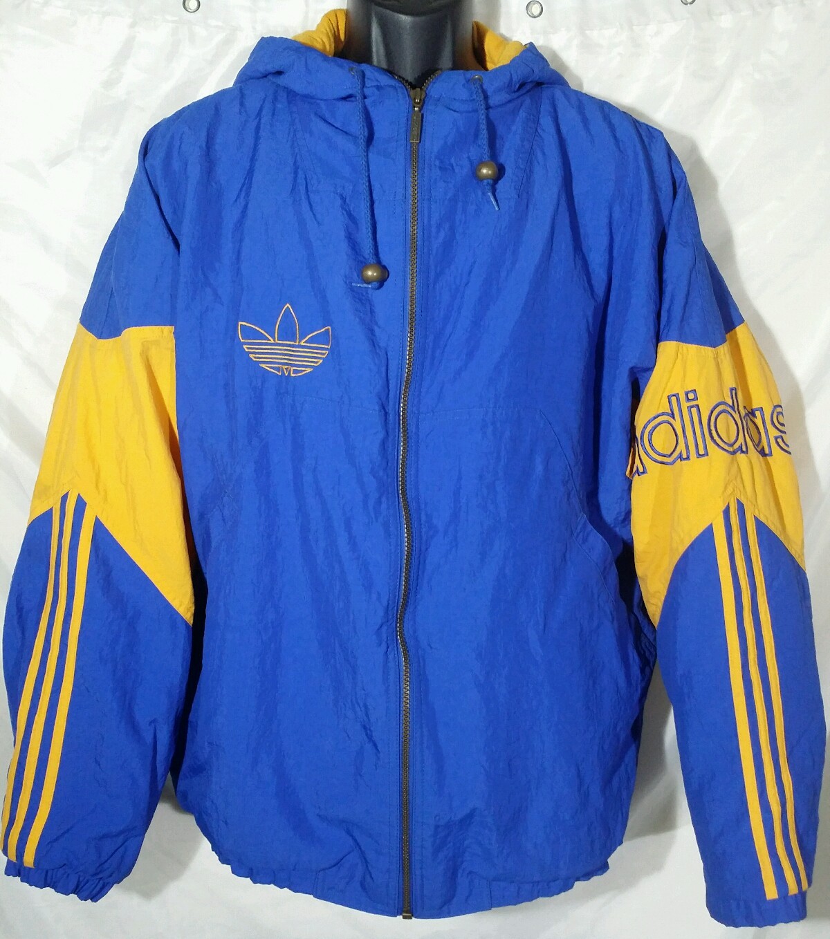 80s ADIDAS Hooded Jacket UCLA Colors 