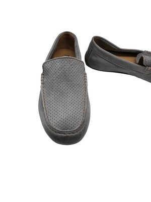 Born Gray Suede Driving Loafers Shoes 8 Mens Slip On Perforated Born Gray Suede Driving Loafers Shoes 8 Mens Slip On  main image 4