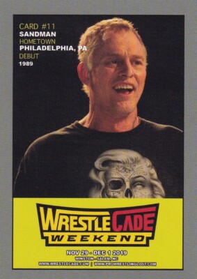 Sandman 2019 WrestleCade Pro Wrestling Trading Card Wrestler WWE