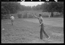 8" x 10" Photo 1940  Pitching horseshoes at American Legion fish fry