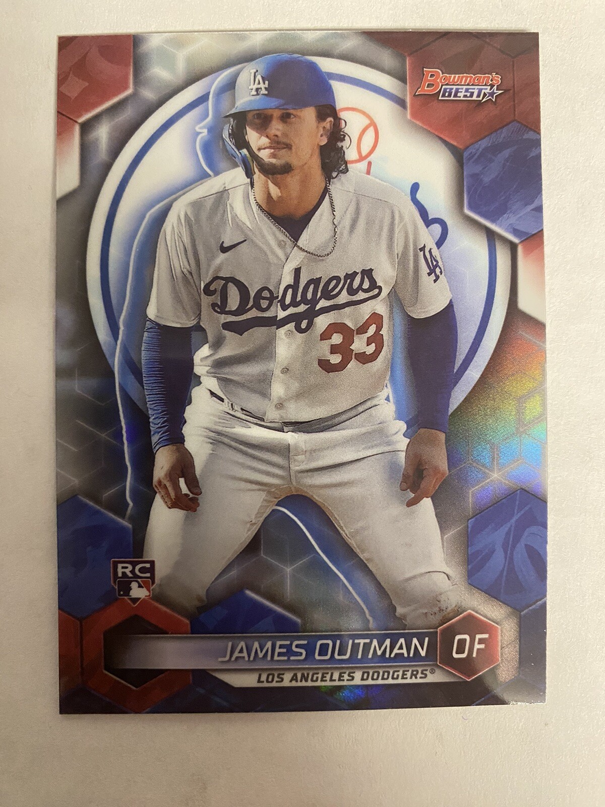2023 Bowman's Best - Refractor #63 James Outman (RC) Baseball Card